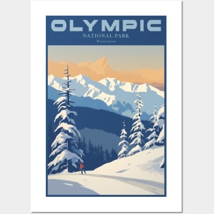 Olympic National Park Vintage Travel Poster Posters and Art